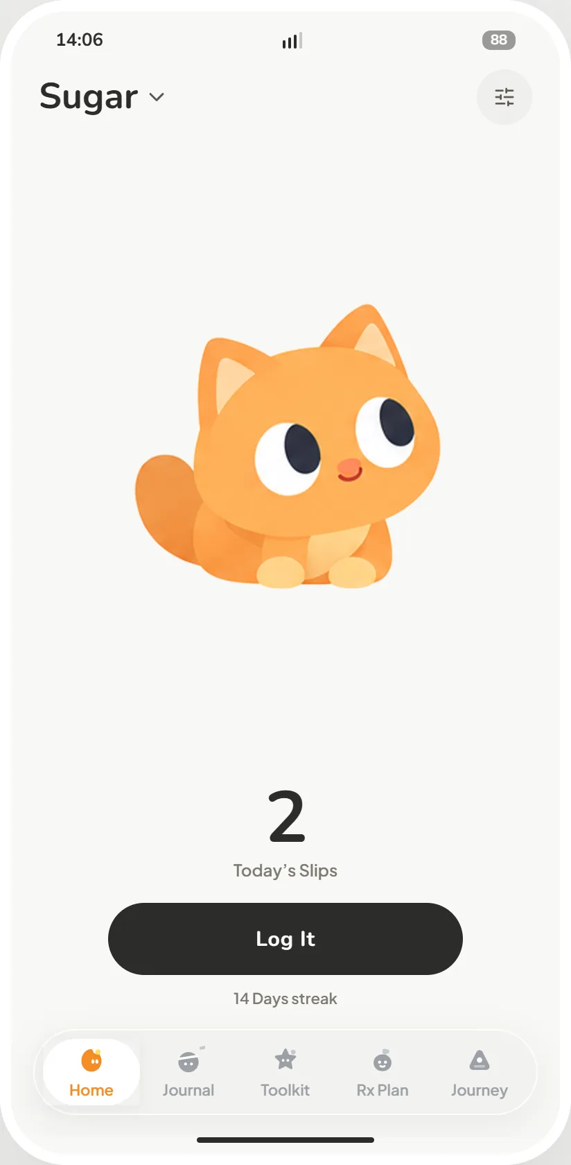 The Tinyo home screen with the daily check-in and swap actions